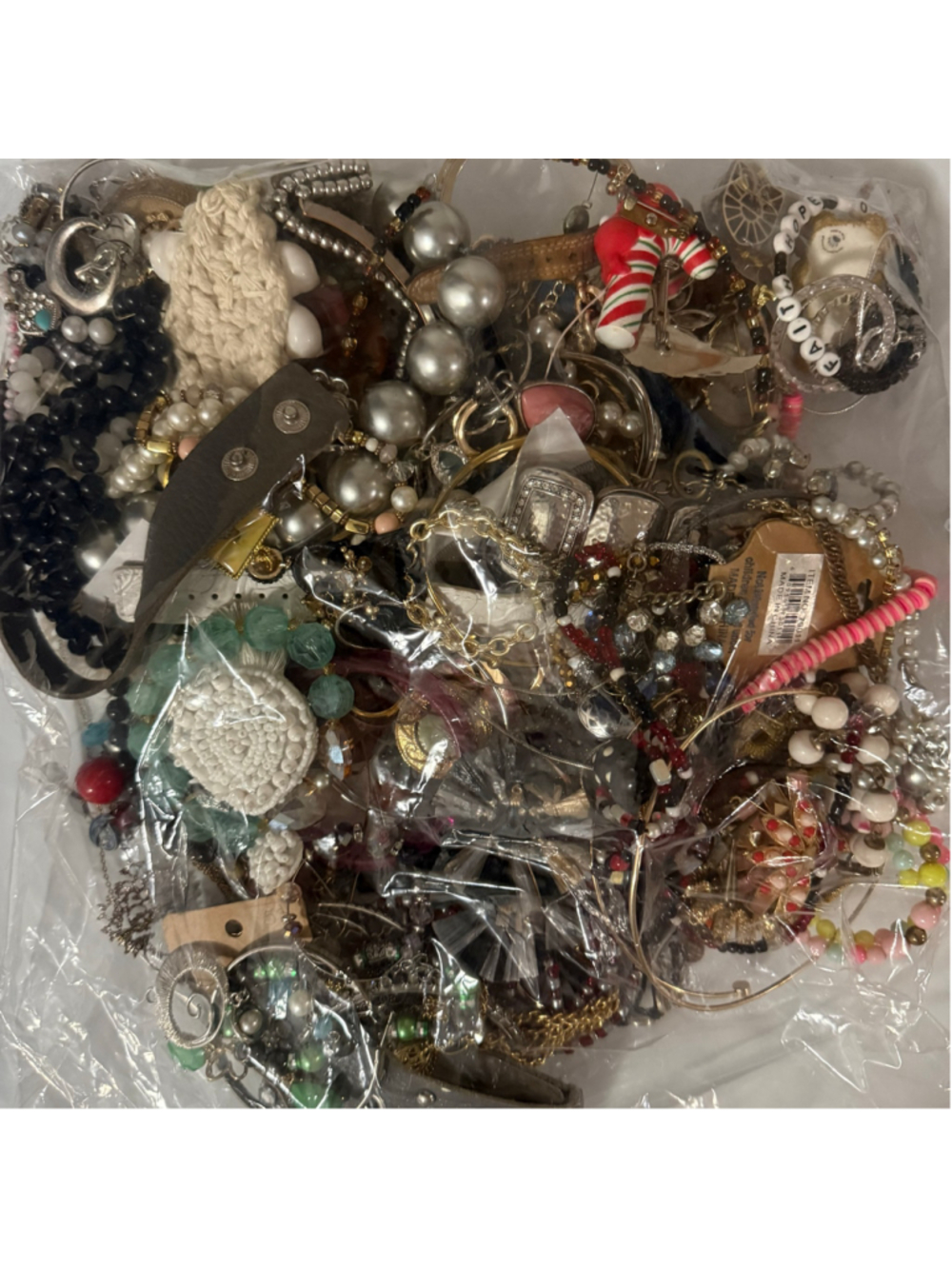 4+ LB Mixed Jewelry Lot – Wearable, Broken, New & Vintage – Jewelry Grab Bag #2